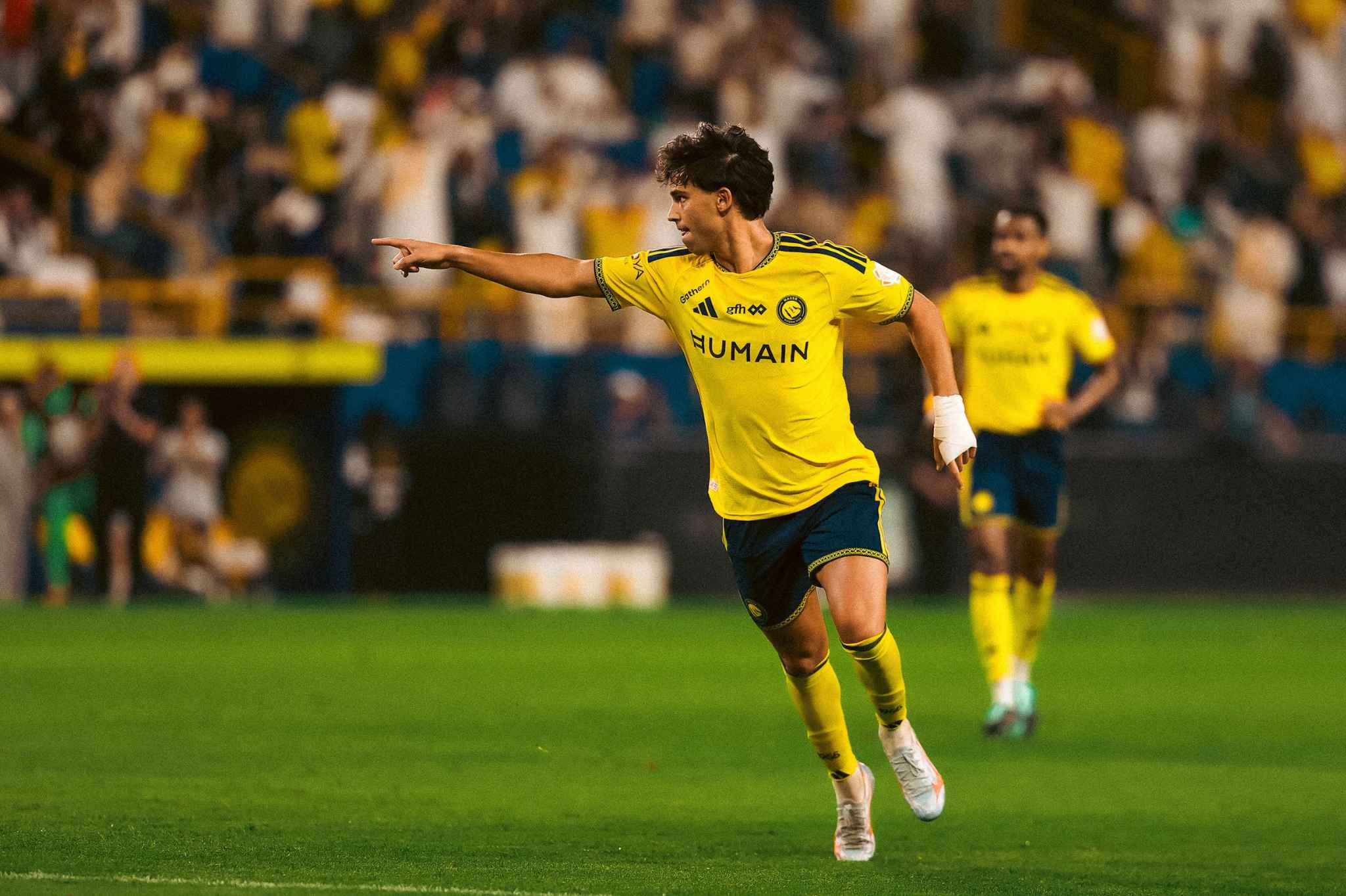 João Félix leads the celebration.