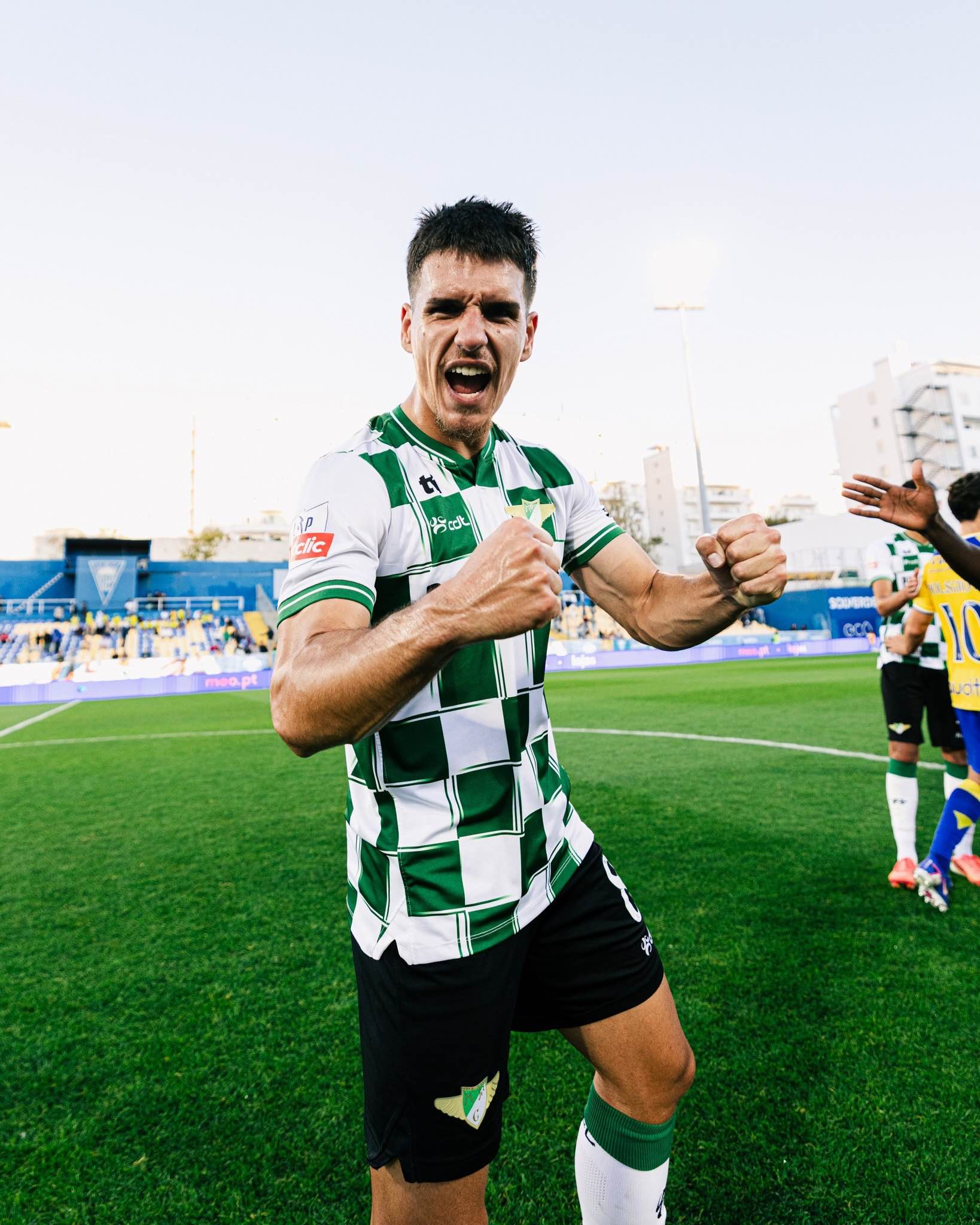 Moreirense’s player celebrates after their impressive 3-1 win over Estoril.