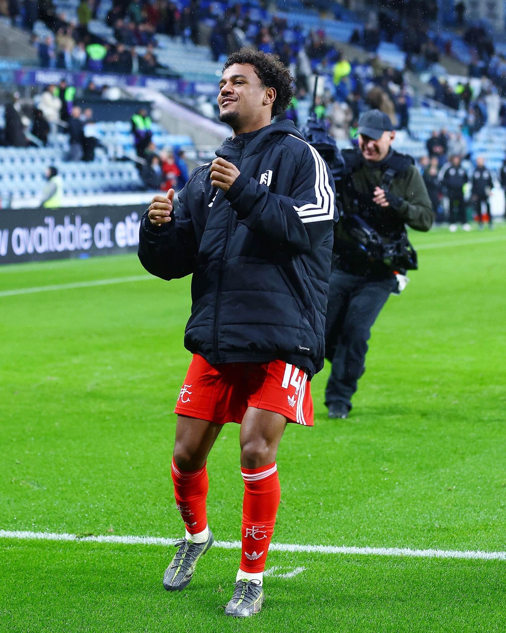 Bobb celebrates after scoring the decisive goal against Coventry City.
