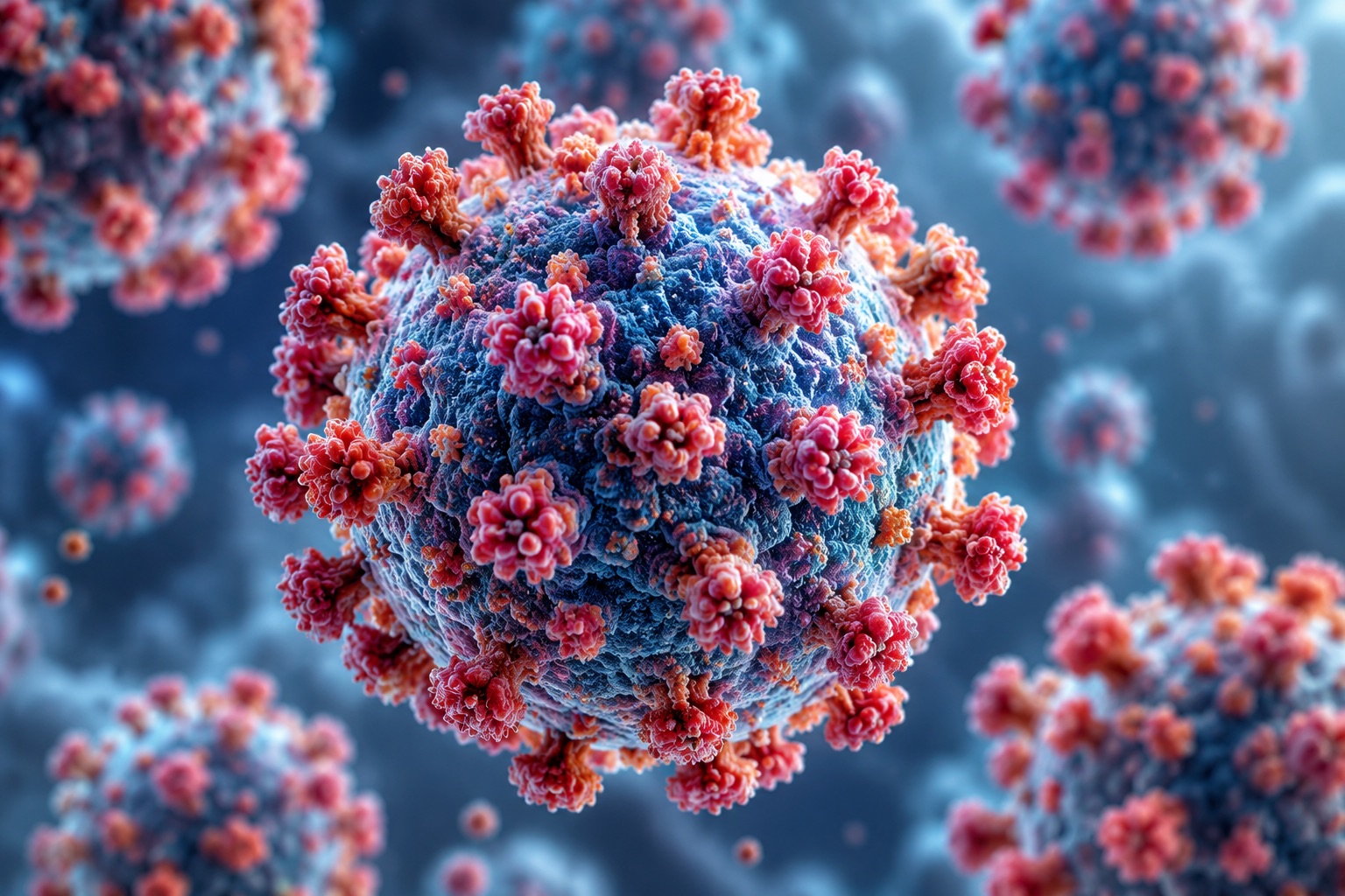 A scientific illustration of the Shamonda virus.